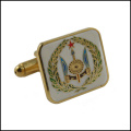 Ouro chapeado botão de metal com logotipo colorido (GZHY-XK-027)